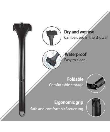 Back Razor for Men - Foldable Painless Wet & Dry Shave for Perfect Results | International Shipping Available - Buy Online on GoSupps.com