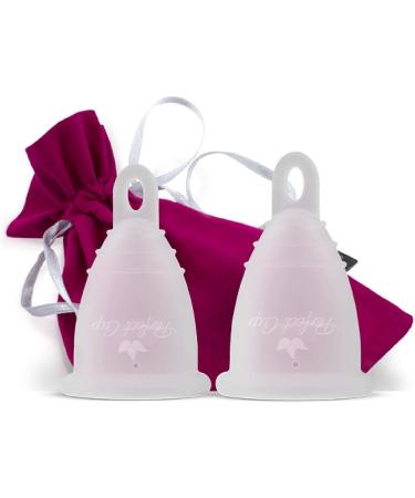 Perfect Cup Menstrual Cup - 100% Medical Silicone Vegan Soft & Flexible 12 Hours Protection Reusable - Sizes M + L - Transparent - Buy Online on GoSupps.com