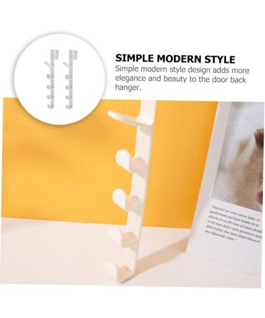 Cabilock 2pcs Transparent Hook Over The Door Wall Clothes Rack Door Coat Hanger Multi-Function Hook Back Door - Buy Online on GoSupps.com