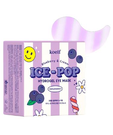 Koelf Ice-Pop Hydrogel Eye Mask Blueberry & Cream 30 Pairs