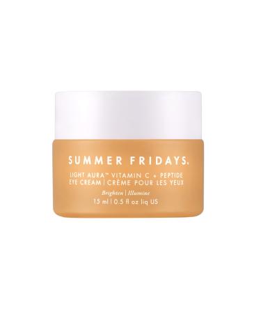 Summer Fridays Light Aura Vitamin C + Peptide Cream  Brightening  Tightening  and Illuminating Eye Cream (0.5 Fl Oz)