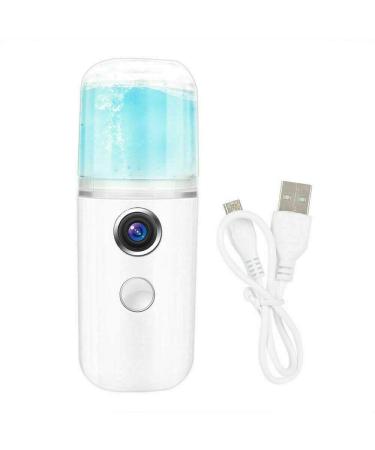 CHDHALTD 30ml Mini Nano Mist Sprayer Handheld Facial Spray Mister Face Steamer Daily moisturizer USB Charging Face Skin Care Nano Sprayer White