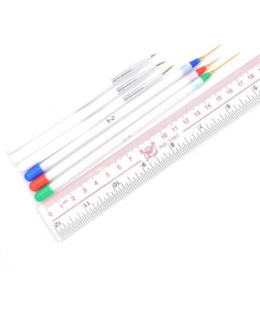 Nail Art Pen Brush Light Therapy Pen 6 UV Gel Acrylic Fake Tips Nail Brush Set Flower Pen Fan Pen for Beginners Dizziness Pen White - Buy Online on GoSupps.com