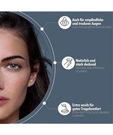 Anesthesia Colored Contact Lenses - Amber Brown & Olive Green (Dioptria -2.50) | Monthly Strongly Covering Lenses for Dark Eyes | 6-Month Wear - Buy Online on GoSupps.com