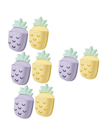 Solustre 8 STK storage basket for hanging on the wall toothbrush shaver holder shower holder Henry Essentials holder Razor holder for the wall phone mobile phone holder violet plastic 21.3x12.4cmx4pcs Lilax4stk