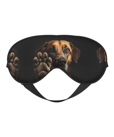 Dog Animal Pet Paw Print Unisex Sleep Eye Mask Soft Comfort Eye Shade Cover for Travel/Yoga/Shift Work Black