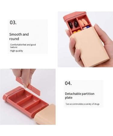 Small Pill Organizer - Portable 6 Compartment Pill Box for Vitamins & Supplements - Green Pill Carrier - Buy Online on GoSupps.com