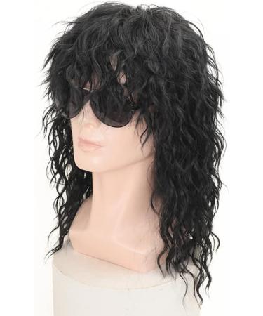 Small Hair Combs Black Wig Halloween Costume Male Wig Punk Curly Long Wig Women Curly Black One Size - Buy Online on GoSupps.com