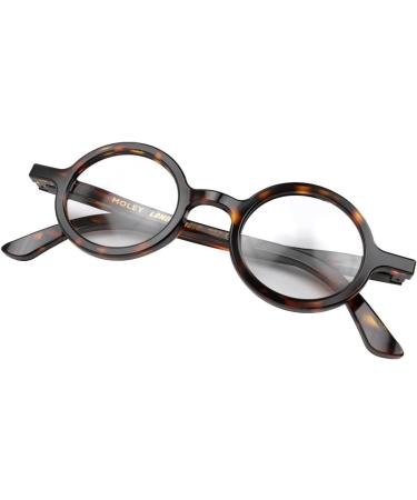 LONDON MOLE Round Reading Glasses 2.5x | Stylish Men's Women's Unisex Readers | Spring Hinges Gloss Brown Tortoiseshell - Buy Online on GoSupps.com