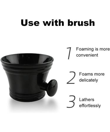 Razor Brush Bowl - Traditional Shaving Bowl with Handle | Plastic Shaving Cup for Men - Buy Online on GoSupps.com