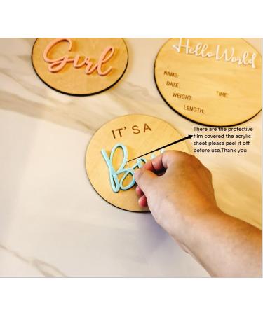 Shop 3D Acrylic Baby Announcement Signs - Gender Reveal & Nursery Decor - 'Its a Boy' & 'Its a Girl' Wooden Signs - Perfect New Mom Gifts & Photo Props - Buy Online on GoSupps.com