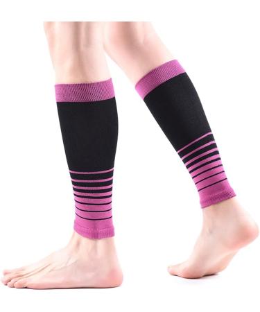 BESPORTBLE Calf Support Sleeve - Compression Wraps for Runners & Bike - Elastic Toeless Sock for Legs - Purple Leg Guard Shin Brace - Best Muscle Support for Sports - Buy Online on GoSupps.com
