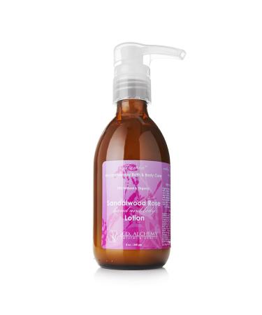 RD Alchemy - 98% Natural & Organic Sandalwood Rose Hand and Body Lotion - Rich and Floral to Soothe and Enlighten while Hydrating and Soothing Skin