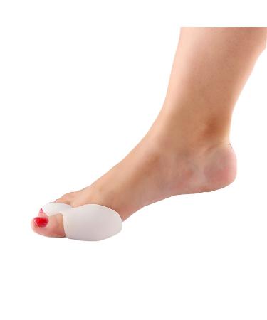2Pcs Bunion Corrector Hallux Valgus Separators Comfortable Adjustable Professional Bunion Corrector for Pain Relief White