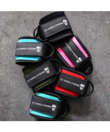 Ankle Straps for Cable Machine - Adjustable Leg Straps for Glute Workouts - Pink Pair - Buy Online on GoSupps.com