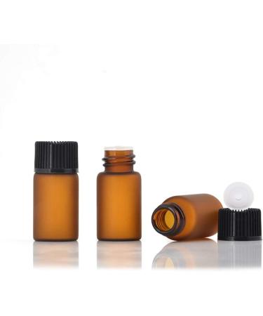 Enslz 50 Empty Amber Glass Bottles for Essential Oils - Refillable 3ml Brown & Transparent - Ideal for DIY & Travel - Buy Online on GoSupps.com