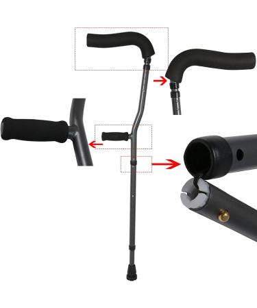 Underarm Crutch Adult Portable Folding Walking Cane F-Shape Adjustable Telescopic Crutch for Seniors Disabled Elderly Decorate Lucky Star - Buy Online on GoSupps.com