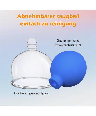Tbusingoto 5-Series Glass Cupboard Set | Professional Suction Balls (25-65mm) for Medical & Fireless Cupping - Premium Blue Cupping Glass - Buy Online on GoSupps.com