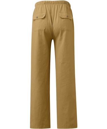 YHAIOGS Men's Outdoor Casual Solid Loose Fit Trouser with Drawstring Waist and Button Pocket | Big & Tall Sizes Available - Buy Online on GoSupps.com