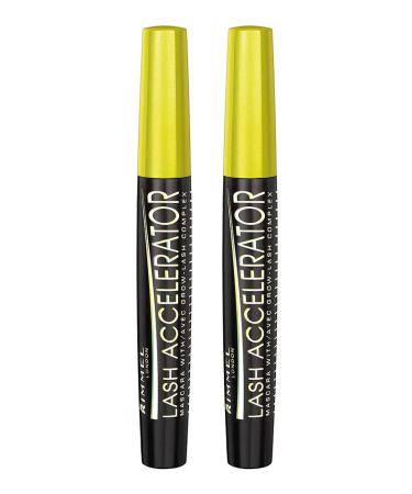 Rimmel Lash Accelerator Mascara  Black  Pack of 2 Black 2 Count (Pack of 1) lash accelerator