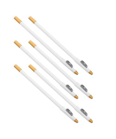 GALPADA Lot de 6 Crayons Multifonctions Blancs en Bois avec Taille-Crayon Int gr Waterproof pour Sourcils Eyeliner et Barbe Maquillage Pr cis et Longue Tenue Retouches Voyage