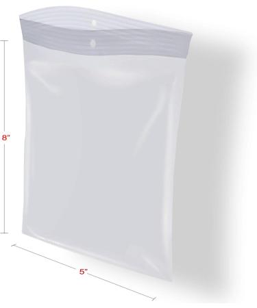 Deeb's 100 Count 5x8 inches Clear Zipper Lock Baggies Craft Resealable Plastic Baggy 2 Mil Zipper Poly Bags 5" x 8" - Buy Online on GoSupps.com