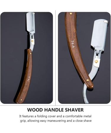 Buy Lurrose Wooden Hair Scissors & Razor - Perfect for Home Salon & Travel | Mustache Grooming Tools - Buy Online on GoSupps.com