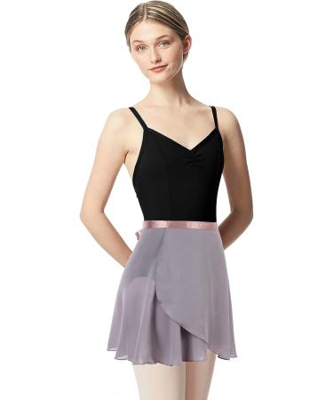 Ballet Wrap Skirt for Girls & Women - Adjustable Chiffon Dance Skirt in Grey & Purple - Buy Online on GoSupps.com
