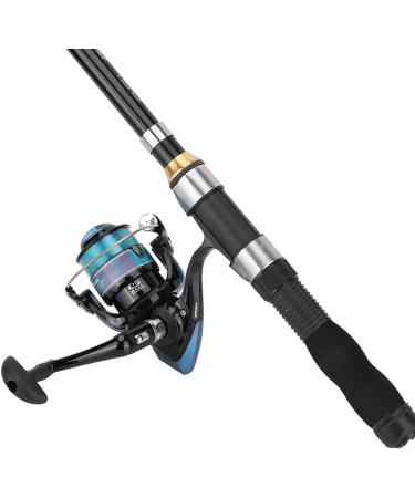 Plplaaoo Retractable Mini Fishing Rod - Portable 1.9m Travel Fishing Rod for Sea & Saltwater Fishing - Buy Online on GoSupps.com