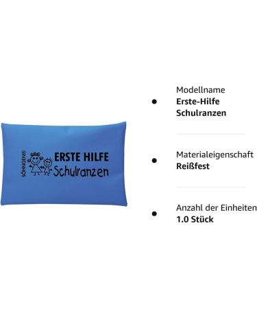 Buy S hngen First Aid Satchel - Blue Emergency Set for Children | Perfect for School & Sports Bags - Buy Online on GoSupps.com