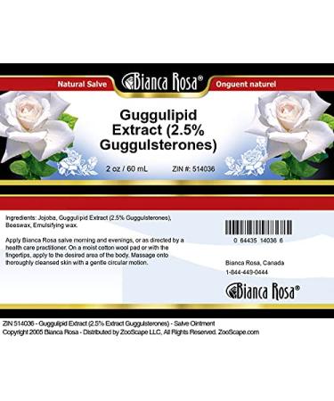 Bianca Rosa Guggulipid Extract (2.5% Guggulsterones) - Salve Ointment (2 oz ZIN: 514036) - 2 Pack - Buy Online on GoSupps.com
