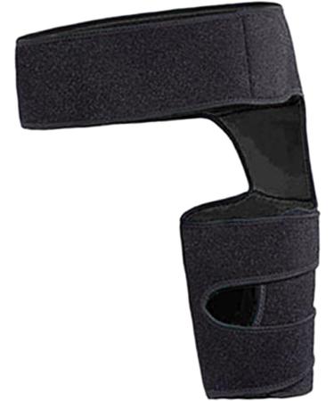 Harayaa Hip Puddle Compression Bandage & Knee Tendon Support Cuff - Thigh Compression for Injury Relief | PU Black - Buy Online on GoSupps.com
