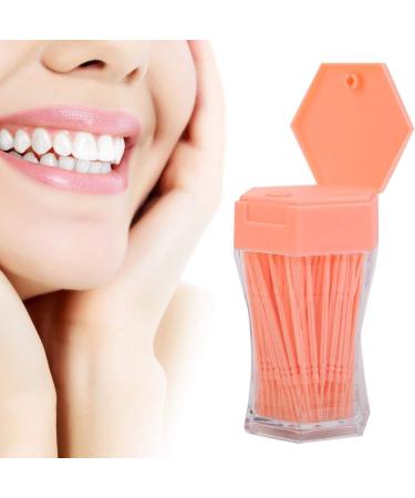 200pcs 2 Ends Toothpicks Plastic Colored Teeth Tooth Picks with Toothpick Dispenser for Home Restaurant Hotel(Orange) - Buy Online on GoSupps.com