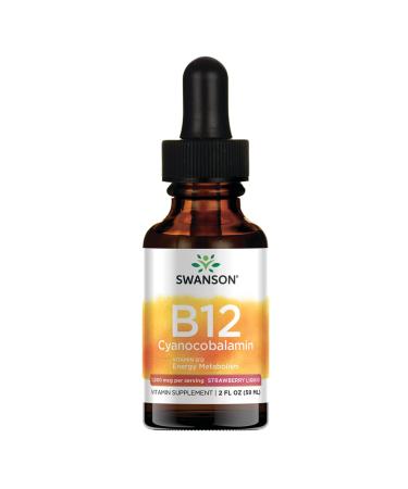 Swanson Vitamin B-12 Sublingual Liquid 1Vitamin 000 mcg 2 fl Ounce (59 ml) Liquid