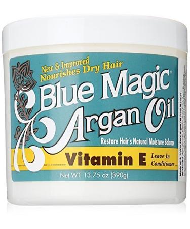Blue Magic Argan Oil & Vitamin E Leave-in Conditioner 13.75 Oz - Nourishing Hair Treatment - Buy Online on GoSupps.com