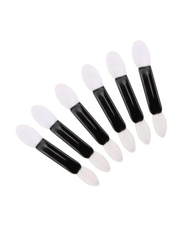 Healeved 50pcs Women Eyeshadow Brush Double Ended Sponge Cosmetology Foam White Disposable Smudge Stick Miss