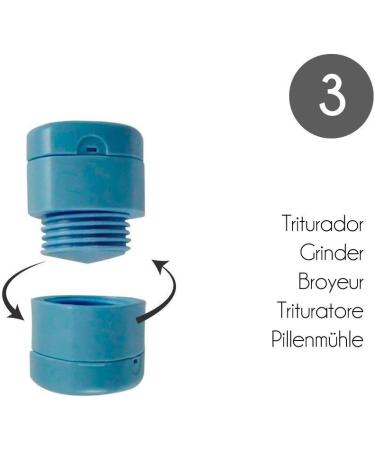 Mobiclinic Pill Box Crusher and Divider 3 in 1 Blue - Convenient Medication Management - Buy Online on GoSupps.com