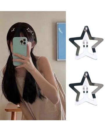 Silver Hollow Star Hair Clips | Set of 10 for Girls and Women - Buy Online on GoSupps.com