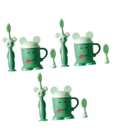 Minkissy 3 sentences toothbrush set soft toothbrush newborn toothbrush toothbrushes for children toothbrush infant toothbrush bristles toothbrush suction cup oral care pp
