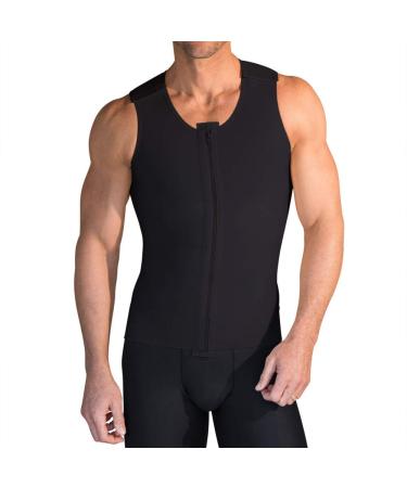 MARENA Recovery Men's Compression Vest Post-Surgical Support - M, Black Black Medium (Pack of 1)