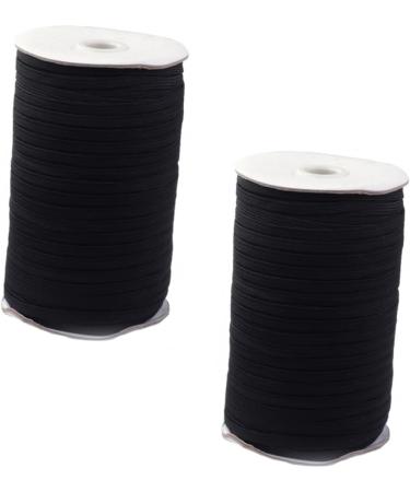 Gatuida Black Elastic Belt & 1 Roll Earrings Elastic Rope - Braided Flat Elastic Accessories for Ear Hooks | Shop Internationally - Buy Online on GoSupps.com