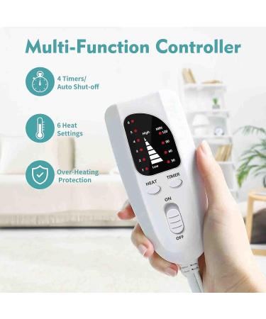 Weighted Heating Pad for Neck and Shoulders - Electric Heated Wrap for Pain Relief with 6 Heat Settings & Auto-Off Feature - Perfect Gift for Christmas - Buy Online on GoSupps.com