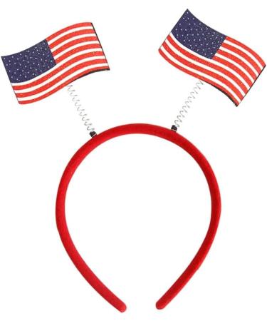 hgnxa 4th July Hair Hoop Headwear for Independence Day Headband American Flags Head Boppers American Theme Independence Day Flag Bow Style - Buy Online on GoSupps.com
