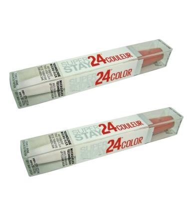 Maybelline New York Pack of 2 SuperStay 24 Color 2-Step Liquid Lipstick Loaded Latte # 235