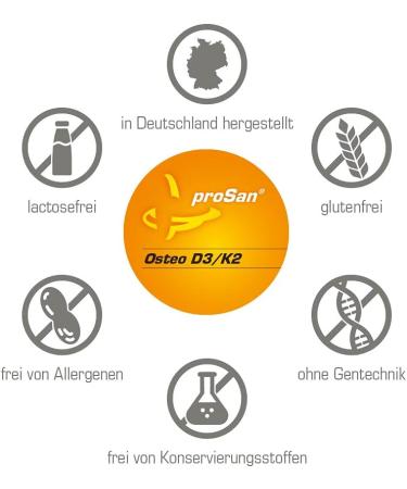 Prosan Osteo D3/K2 (60 Capsules) | Support Bone Health with D3 K2 Calcium & Magnesium | Ideal for Osteoporosis Treatment - Buy Online on GoSupps.com