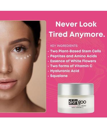 Anti-Aging Stem Cell Eye Cream | Revitalizing Moisturizer with Vitamin E & Rosehip Oil | Treat Dark Circles Puffiness Fine Lines & Wrinkles - Youthful Skin Solution - Buy Online on GoSupps.com