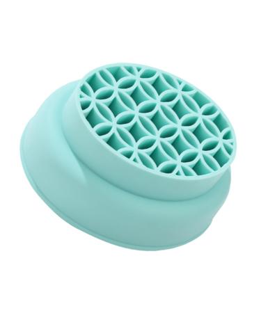 FRCOLOR Make up Brush Cleaning Solution Foundation Brush Cleaner Makeup Brush Cleaning Bowl for Makeup Tools Silicone Brush Cleaning Bowl Foldable Dryer Storage Rack Detergent Cleaning Pad