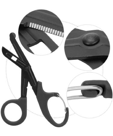 InsGB Medical Scissors - 5.5 Black & Orange Emergency Room Scissors for Nurses | Perfect for Home Surgery - Buy Online on GoSupps.com
