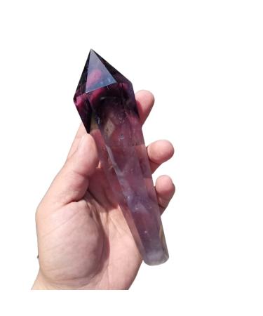 Natural Crystal Rough Natural Brazilian Bone Amethyst Cluster Scepter Quartz Crystal Wand Point Specimen Stones (Size : 350-410g)