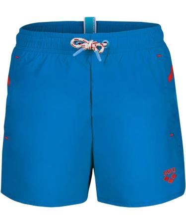 ARENA Boys' Pro_File Beach Short Swim Trunks - Blue Lake-Calypso Coral | International Shipping Available - Buy Online on GoSupps.com